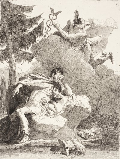 Mercure apparaît à Énée dans un rêve, c.1770 - Giovanni Domenico Tiepolo